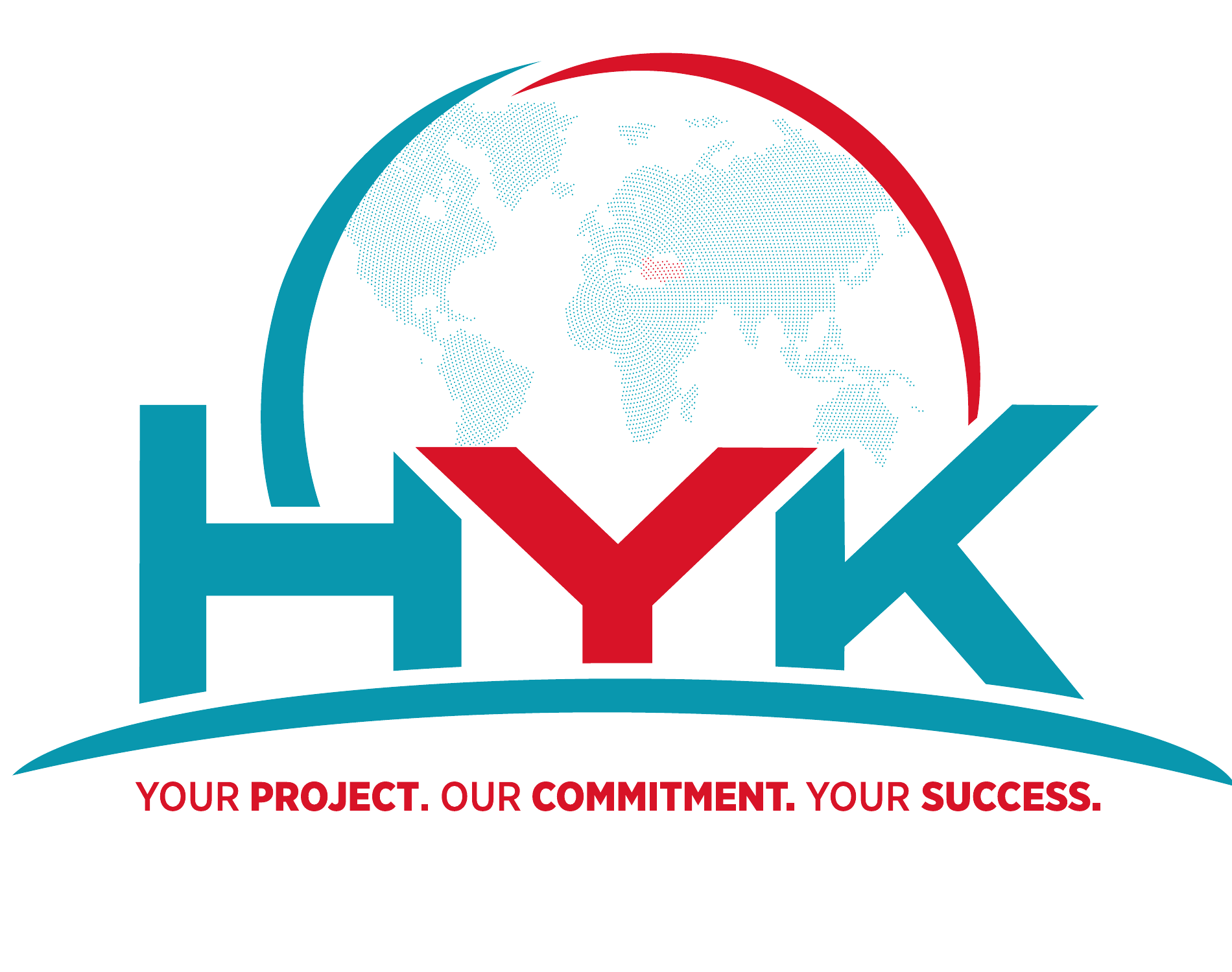 HYK üç renkli kurumsal logosu